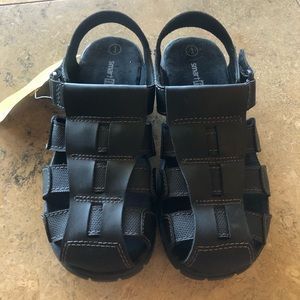 Boys Black Fisherman Sandal Size 3 NWT